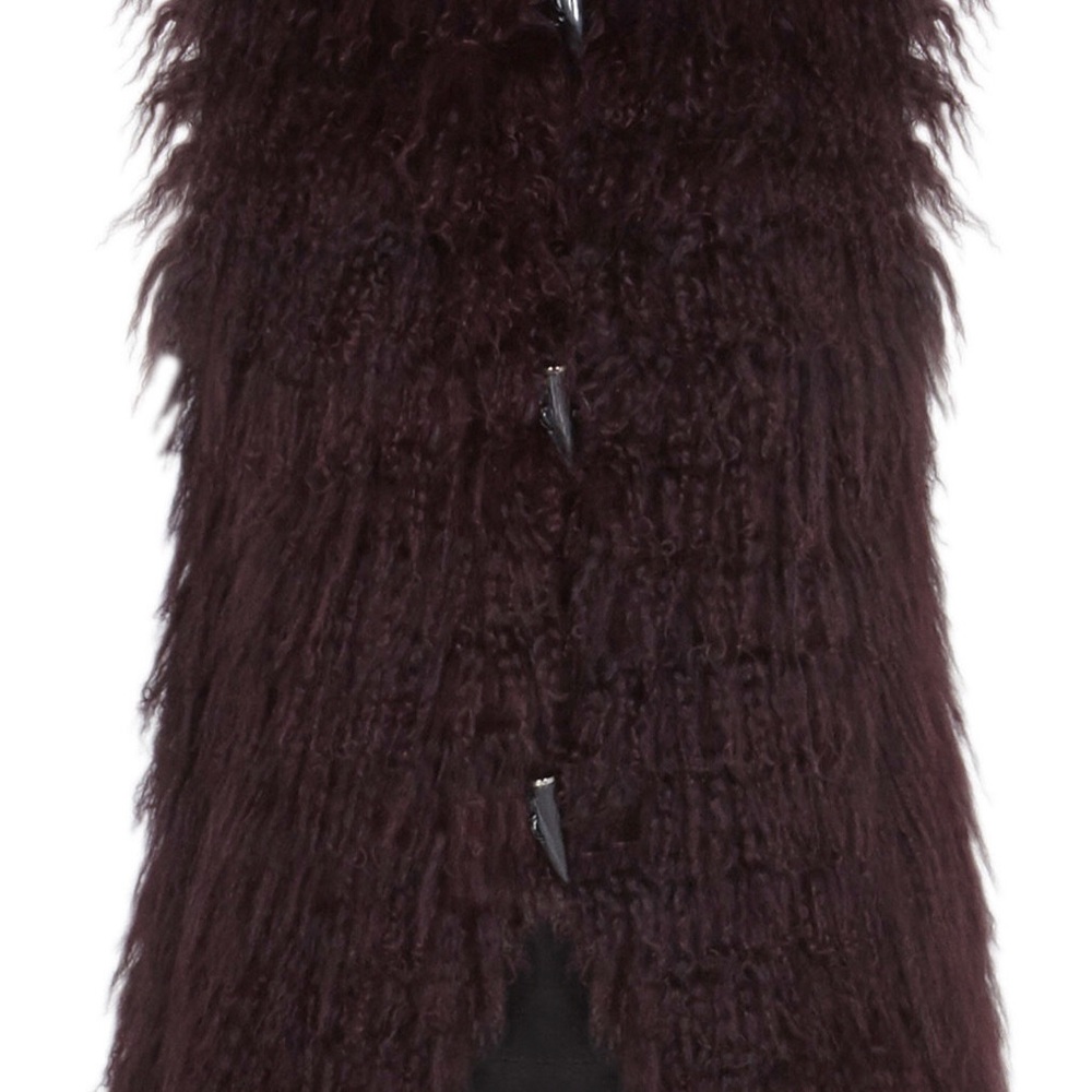 🔥BCBG MAXAZRIA RUNWAY Mongolian Fur Vest🔥